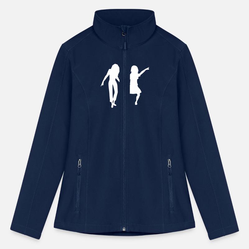 2 Party Women Friends Crew Dancing Team Silhouette