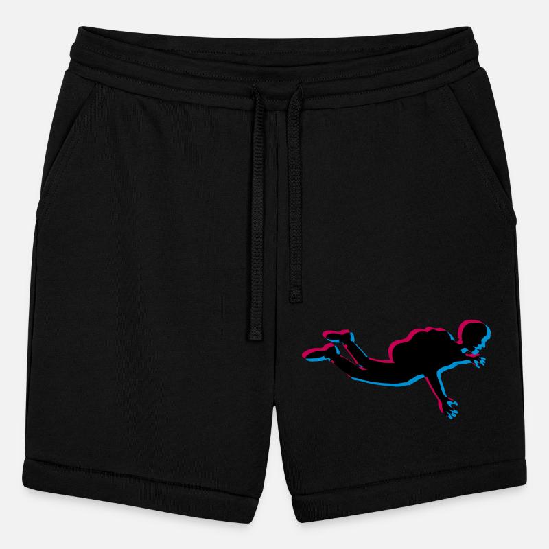 3d parachutist silhouette crash flying fall deep g