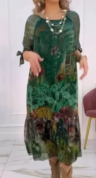 Women's New Bat Sleeve Loose Dress