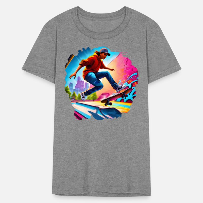 AI Airbrushed Skate Park Teen Shirt Design