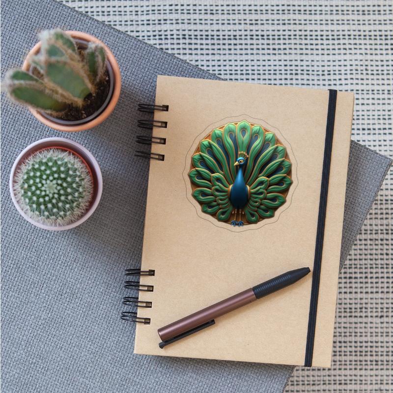 Art Deco Peacock Elegance in Rich Colors