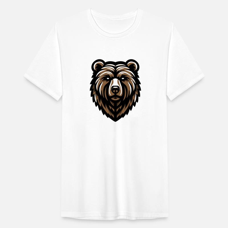 Brown Grizzly Bear Head Design