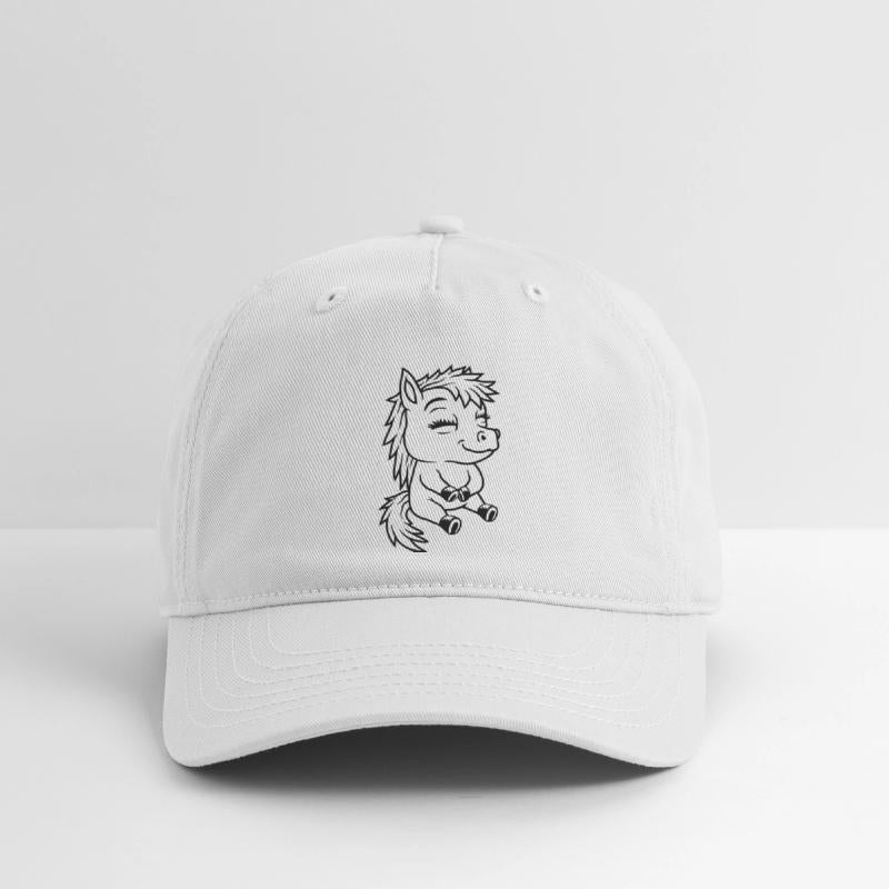 Cartoon small sitting pony