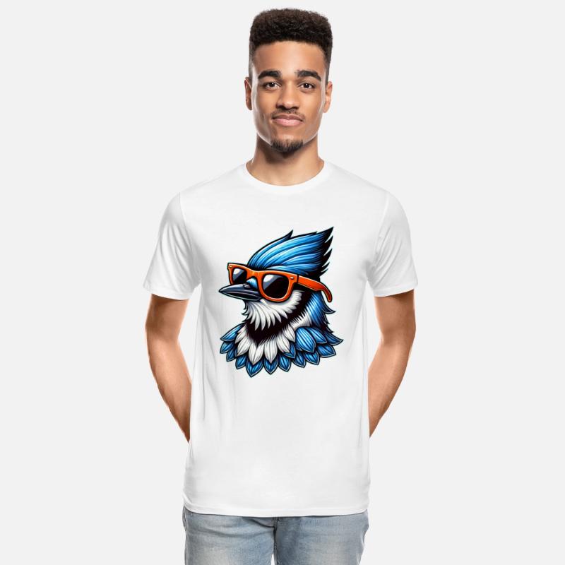Cool Blue Jay Bird Design with Sunglasses Funny