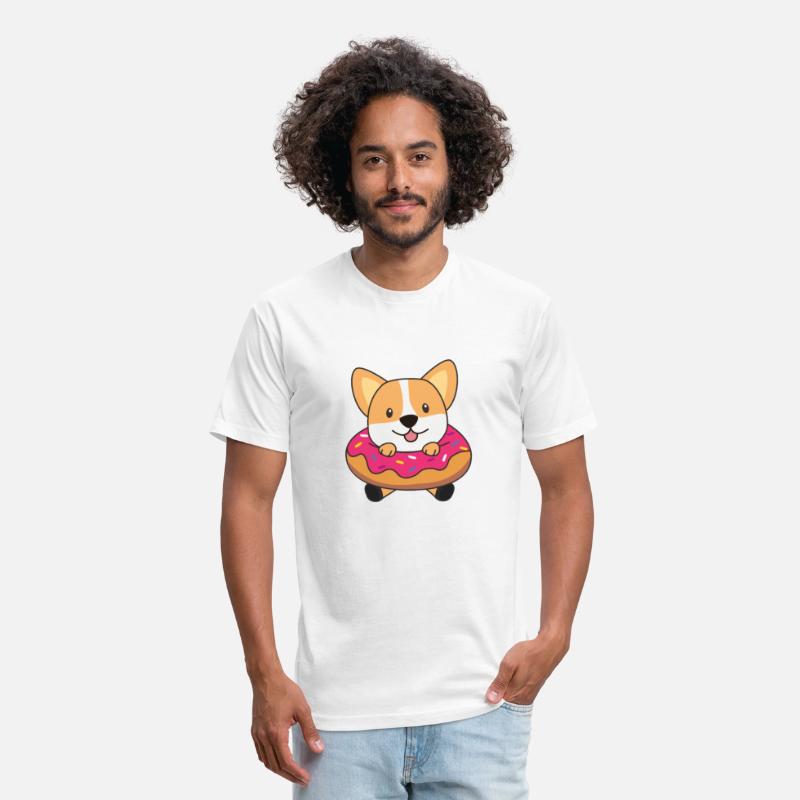 Cute Corgi Funny Animals In Donut Pink