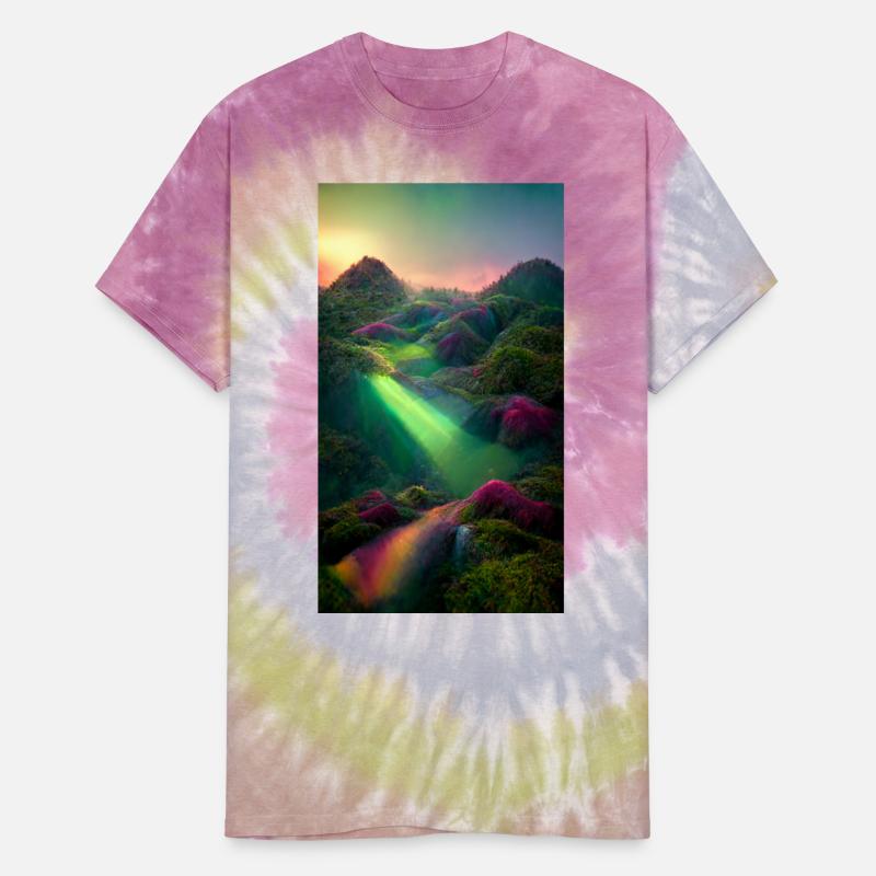 Fabulous abstract colorful landscape of mountains