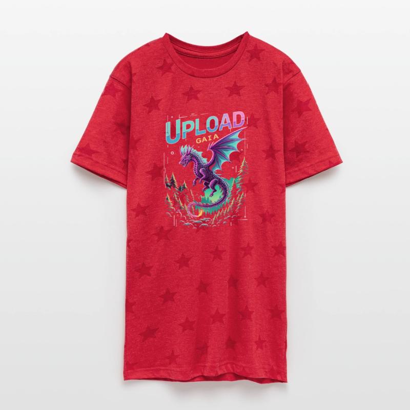 Fantasy Dragon Artwork with Upload Gaia Text