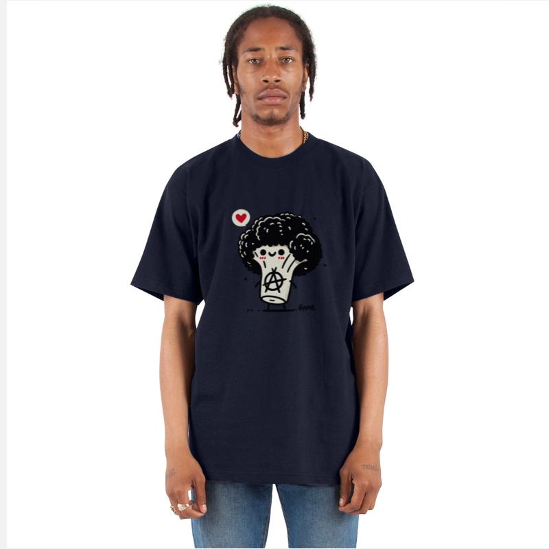 funny anarchy broccoli punk with heart