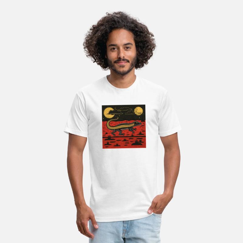 Giant Lizard Running Across The Australian Outback