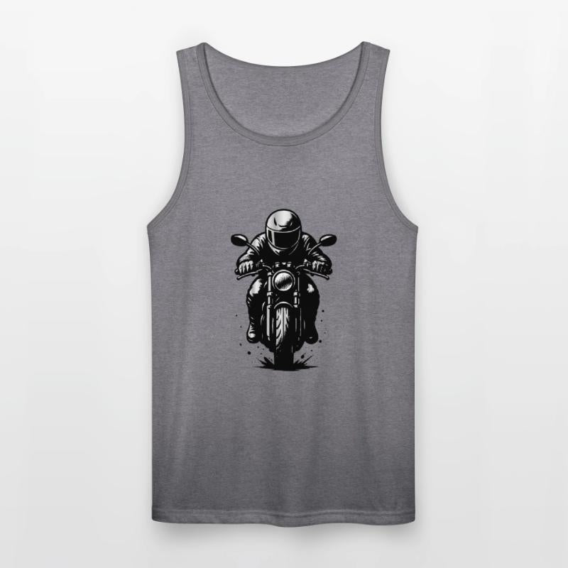 Motorcyclist in Helmet - Front View Illustration