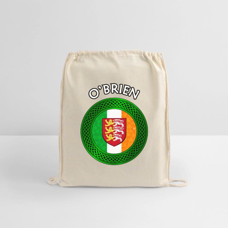O'Brien Coat of Arms on Shamrock Irish Flag