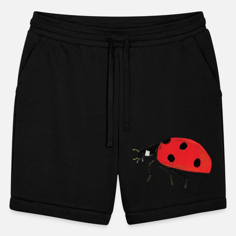 Red Lady Bug Walking Illustration