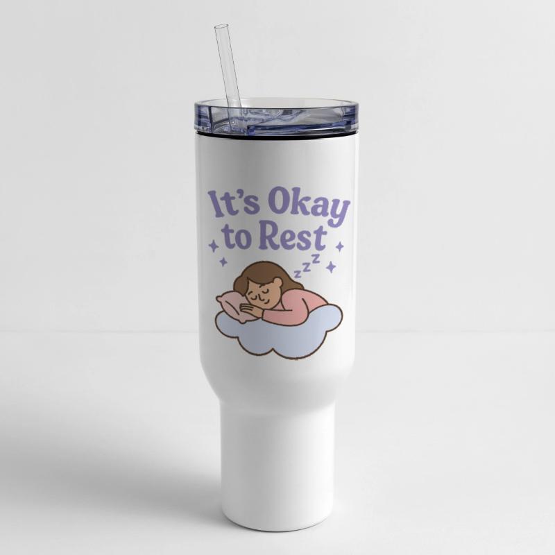 Resting Girl on Cloud Illustration