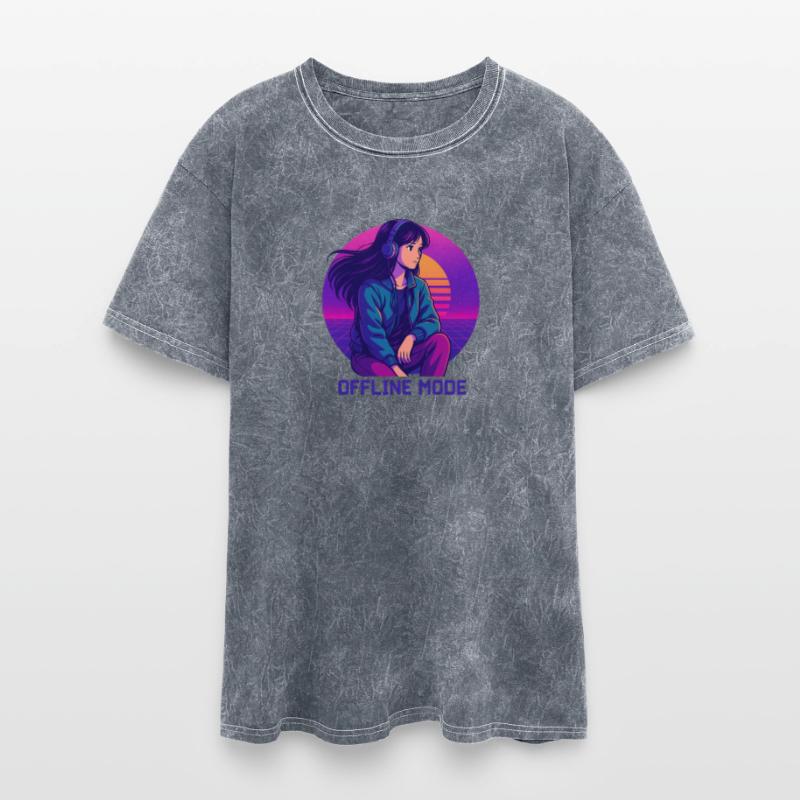 Retro Neon Offline Mode Illustration