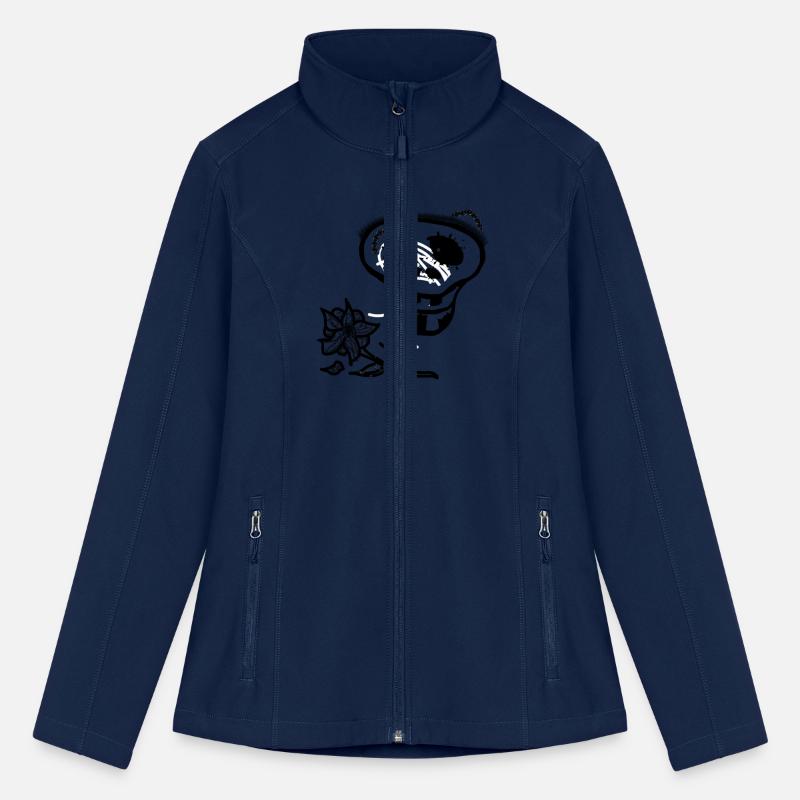 Skeleton skull smile with flower