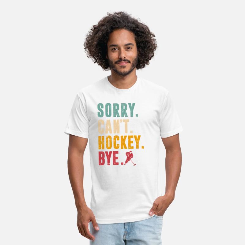 Sorry Can't Hockey Bye Vintage Retro Hockey Player