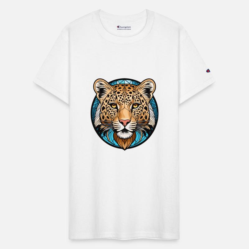 Stained Glass Leopard - Intricate Feline Artwork