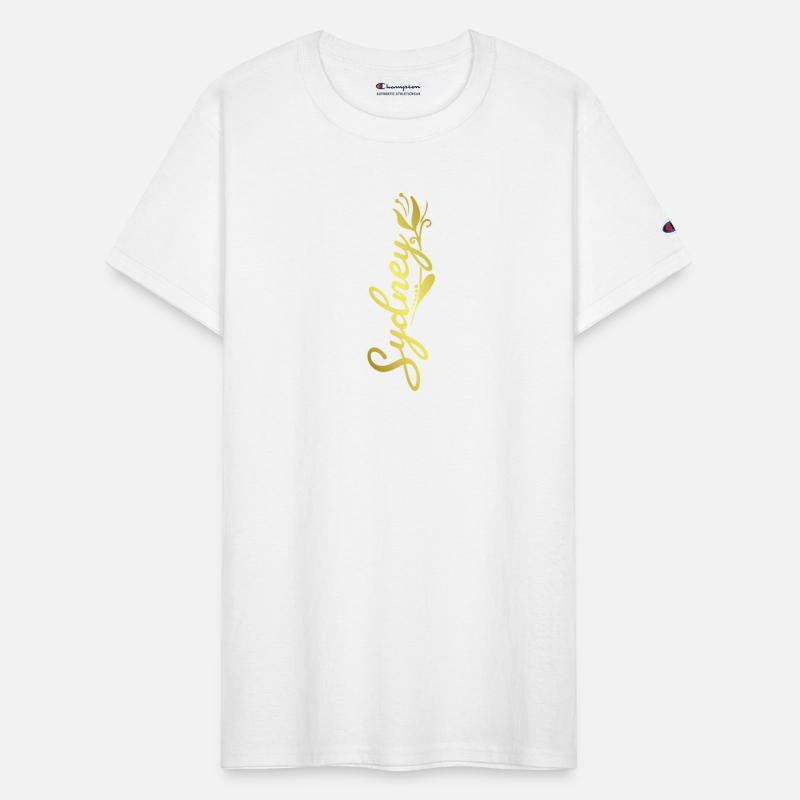 Sydney Name Faux Gold Tulip Flourish