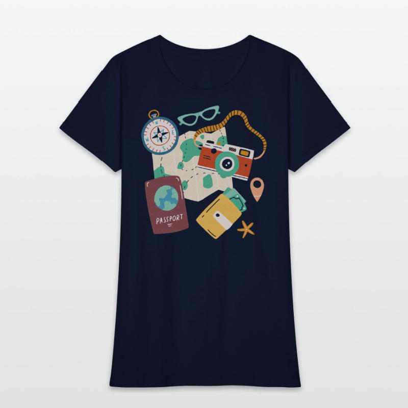 Tourist Holidays Costume Camera Passport Traveling