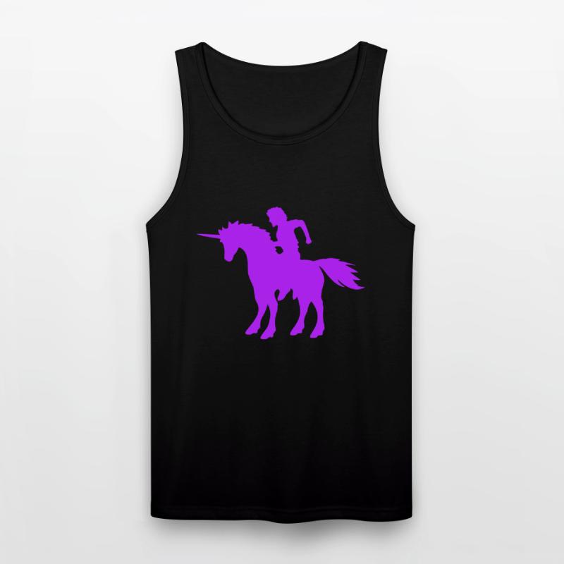 Unicorn Man Prince Riding Fairy Tale Silhouette