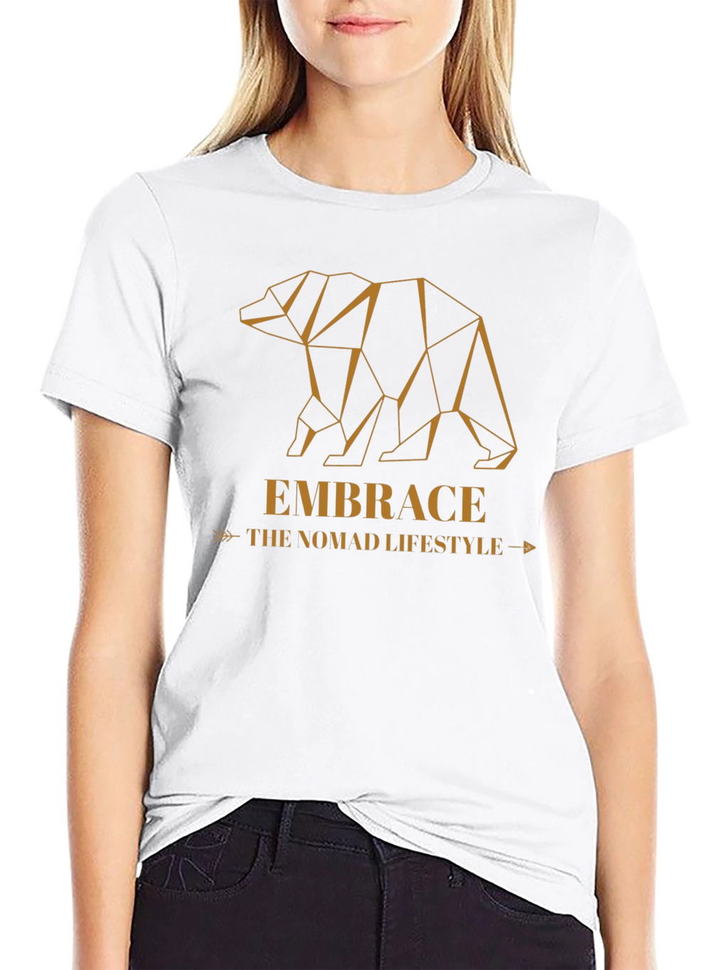 Geometric Bear Graphic Tee - Embrace the Nomad Lifestyle
