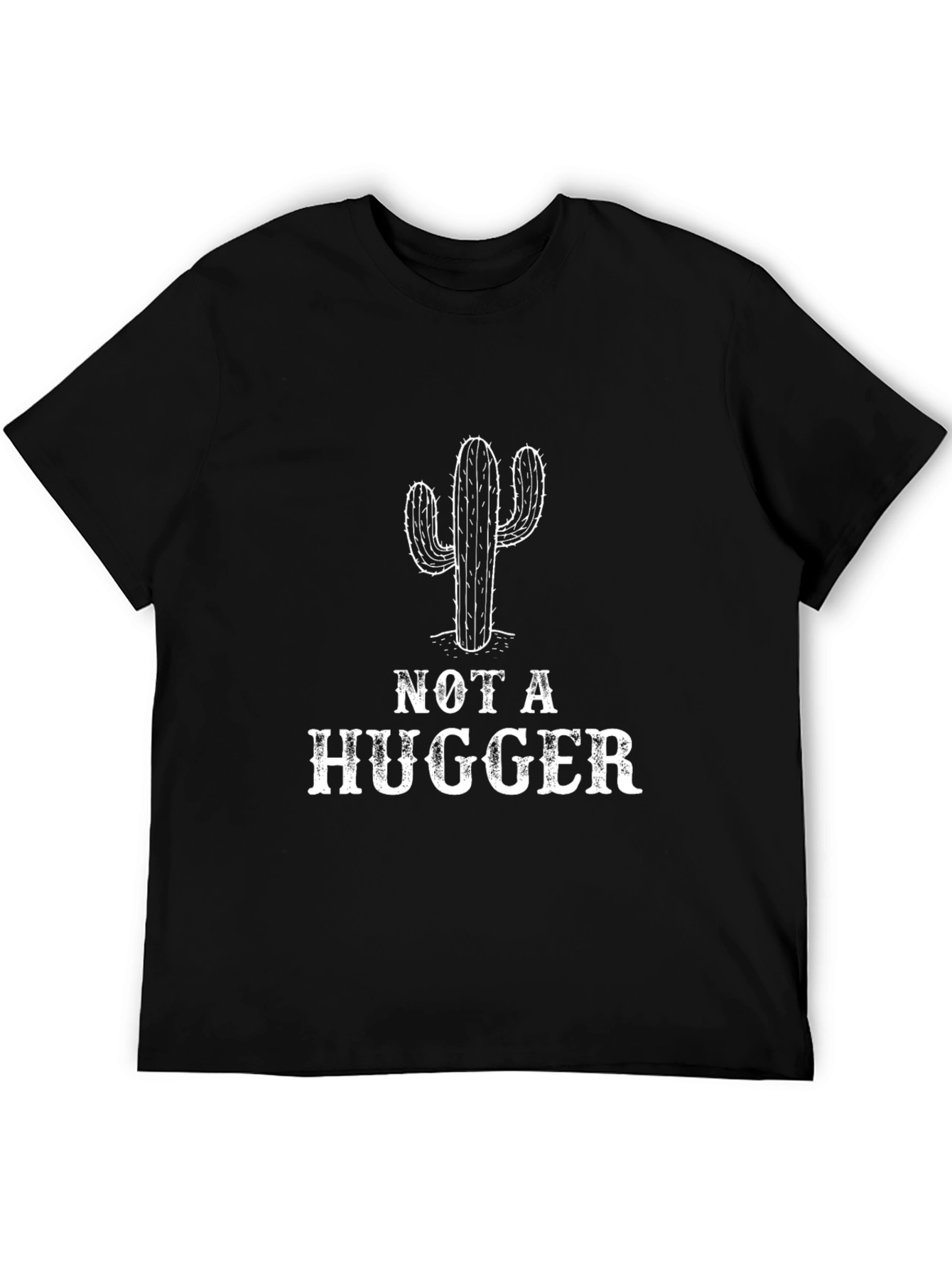 Not A Hugger Cactus Graphic T-Shirt - Unisex Cotton Tee