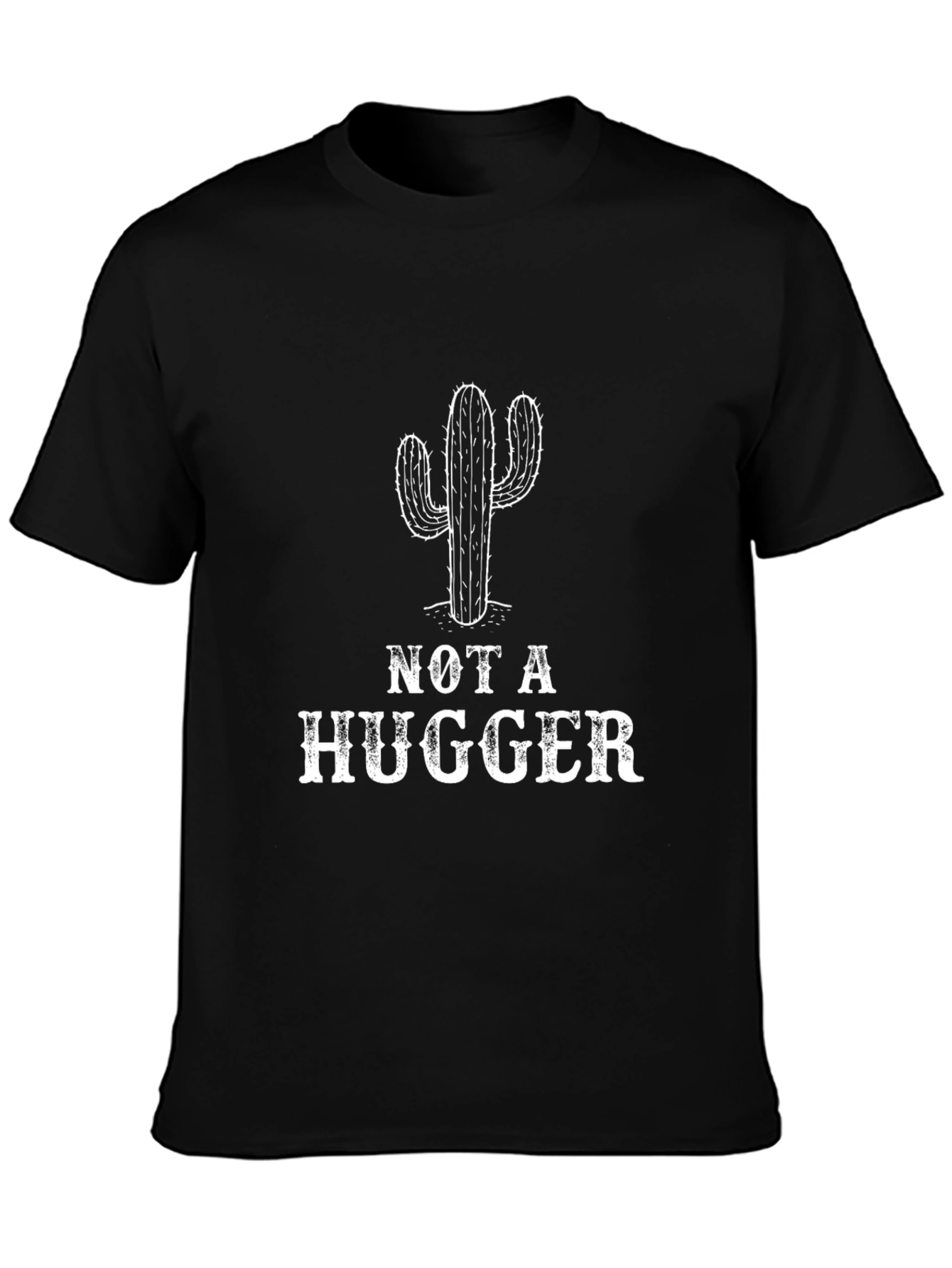 Not A Hugger Cactus Graphic T-Shirt - Unisex Cotton Tee