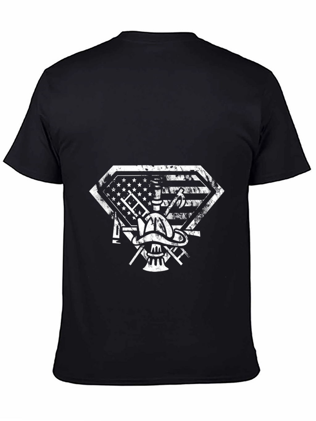 Firefighter Shield Graphic T-Shirt - Black