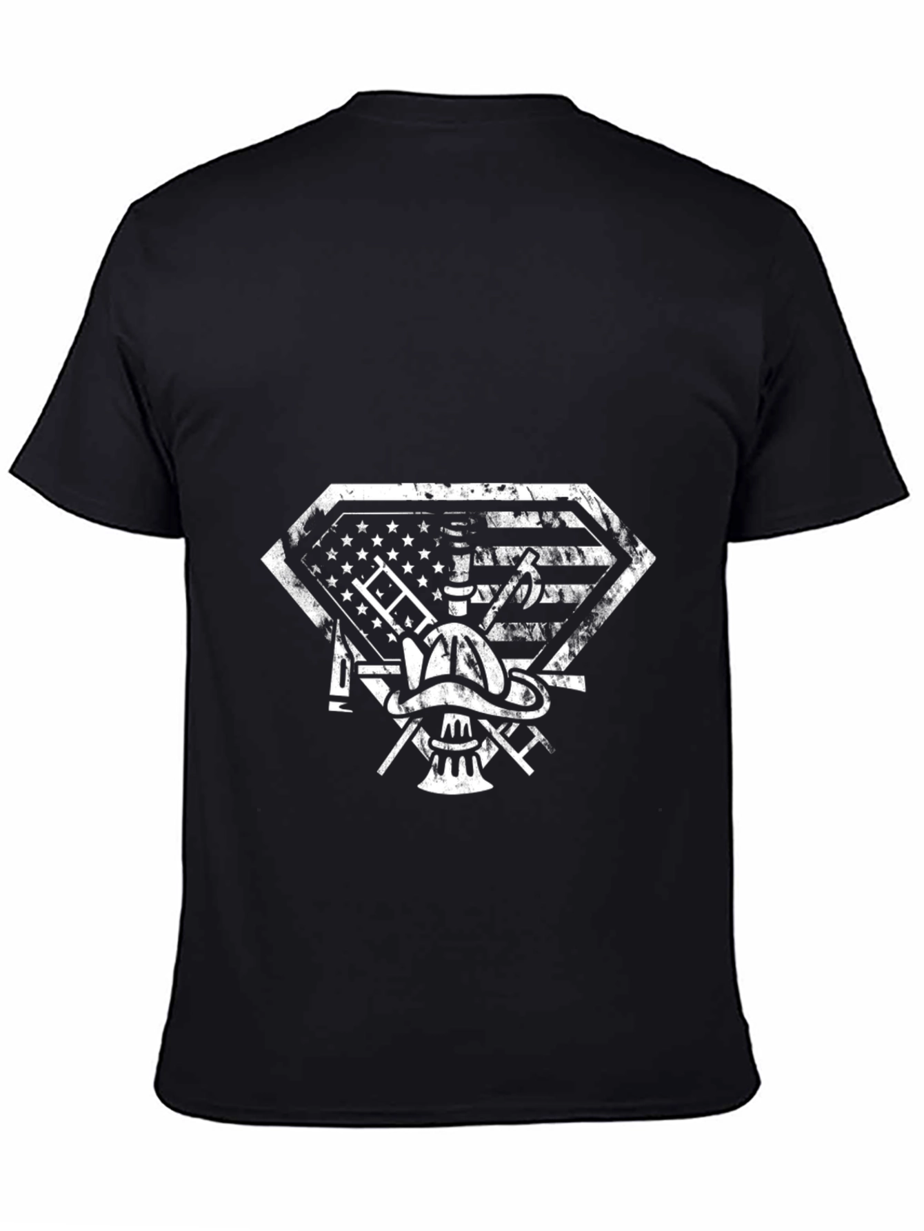 Firefighter Shield Graphic T-Shirt - Black