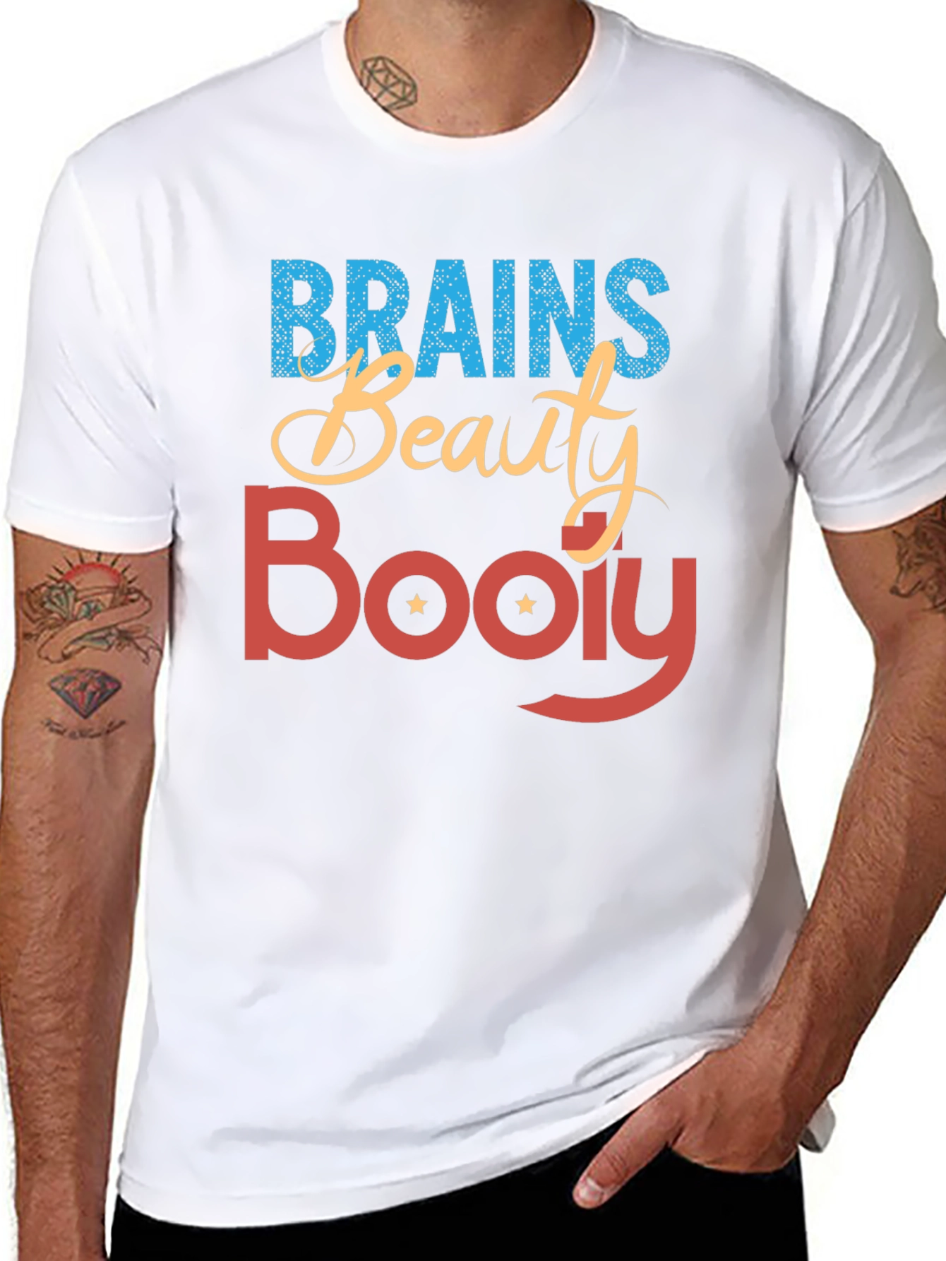 Brains Beauty Booty T-Shirt - Statement Tee