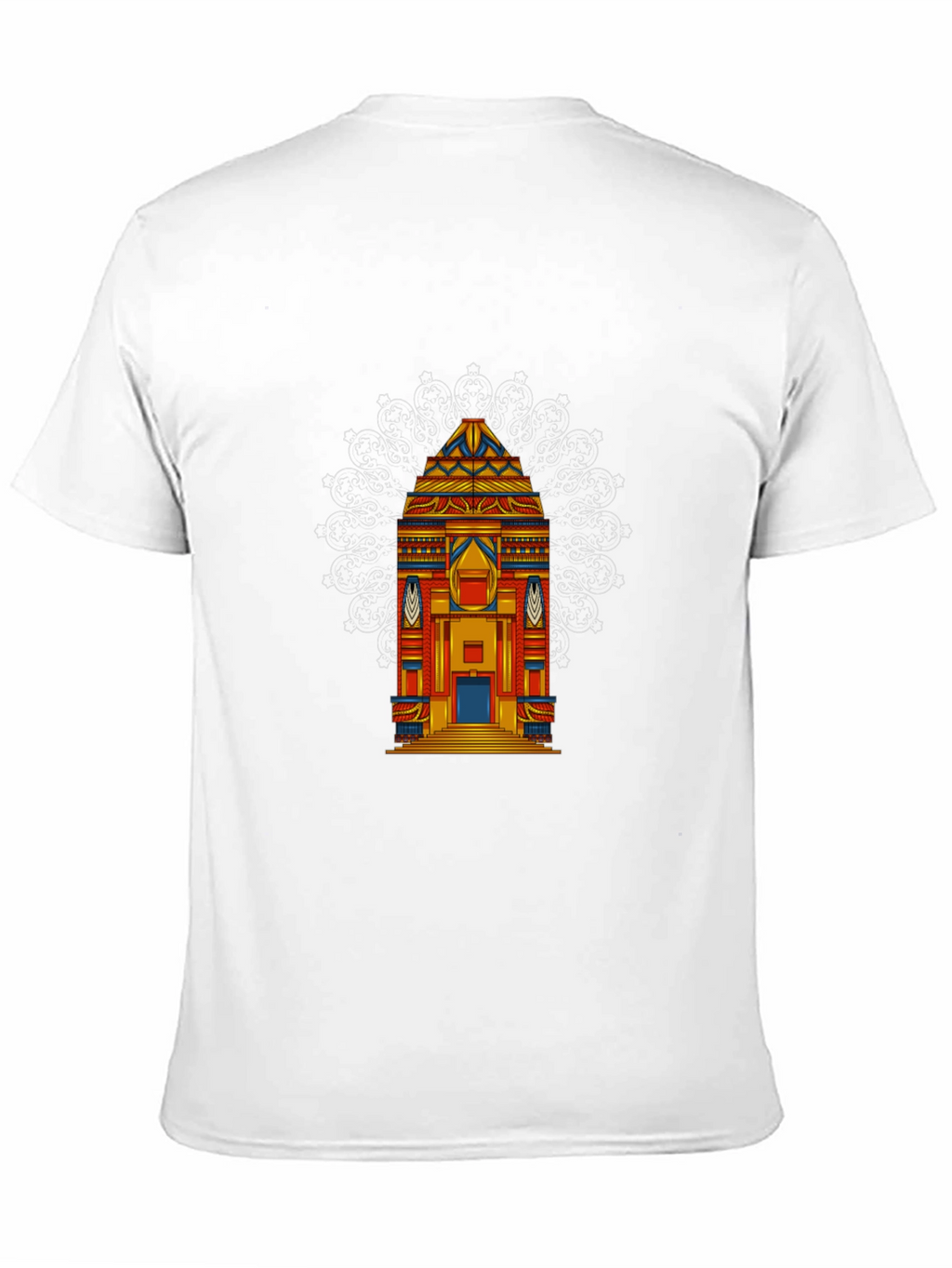 Vibrant Temple Graphic Tee - Black