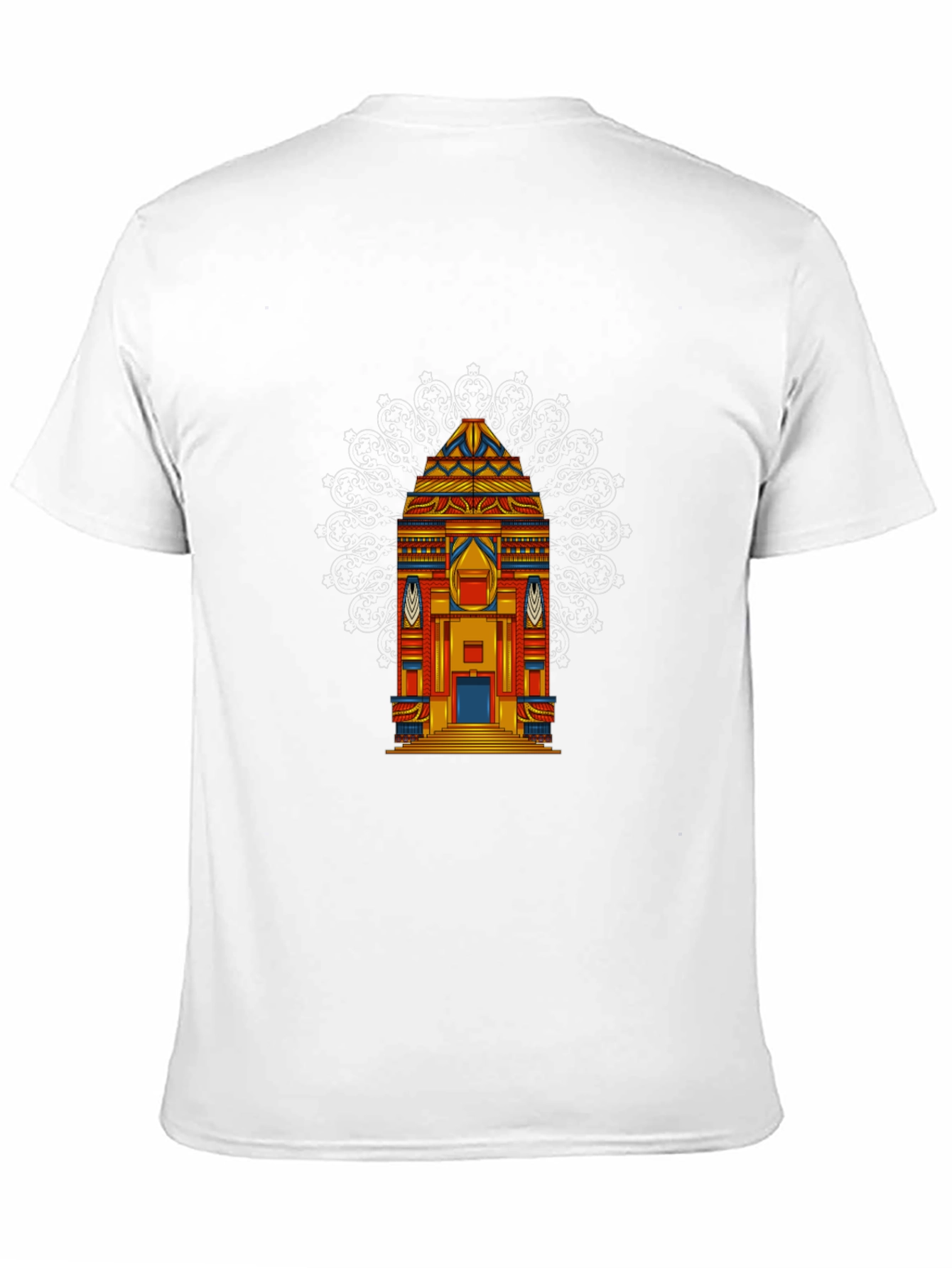 Vibrant Temple Graphic Tee - Black