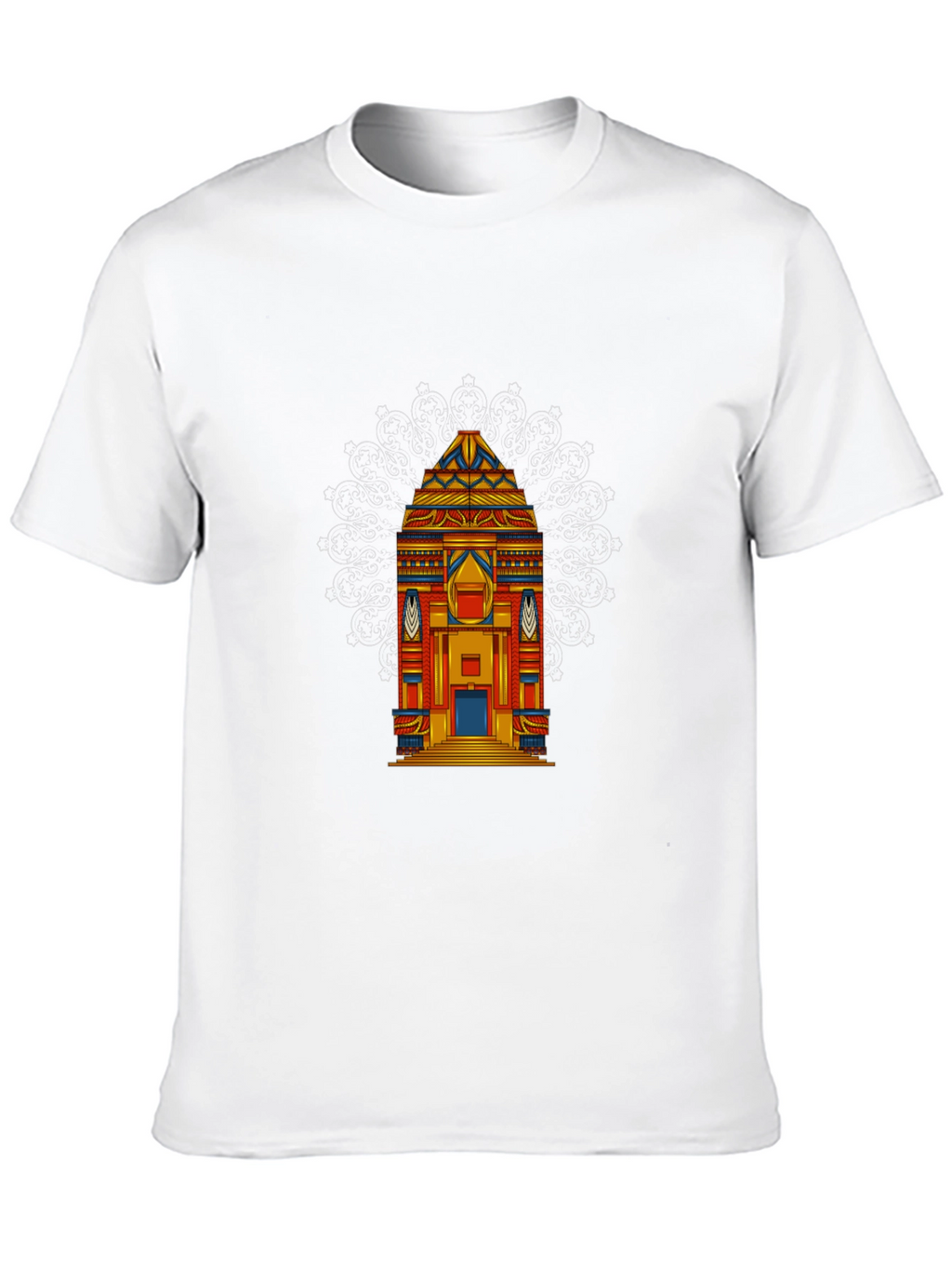 Vibrant Temple Graphic Tee - Black
