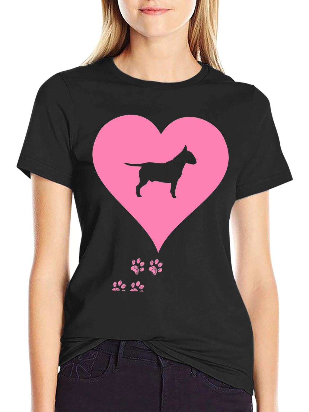 Bull Terrier Heart T-Shirt - Dog Lover Tee