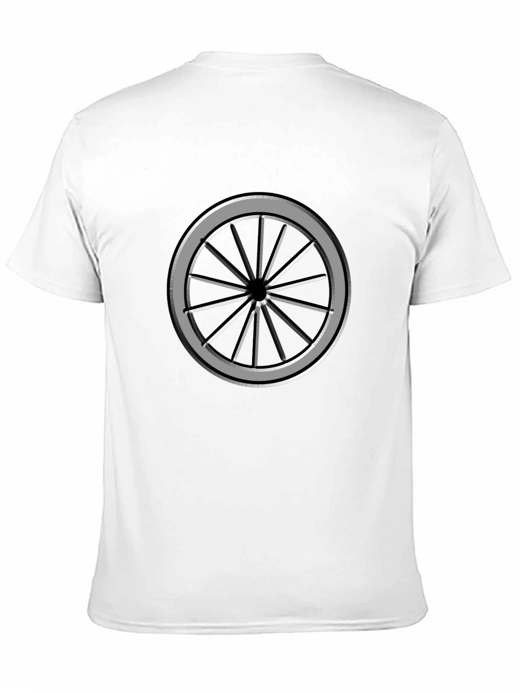 Wheel Graphic Black Tee - Modern Casual Style