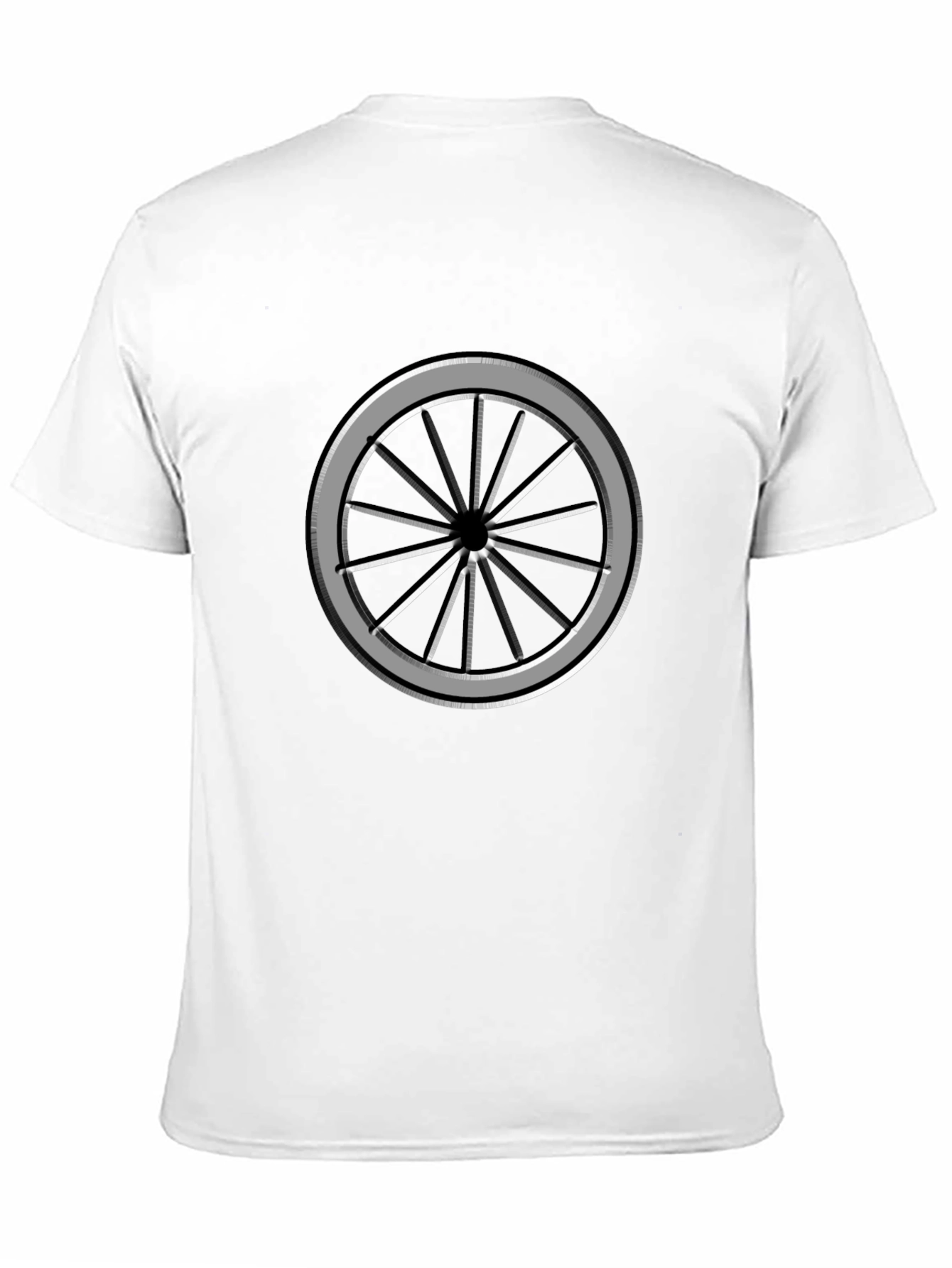 Wheel Graphic Black Tee - Modern Casual Style