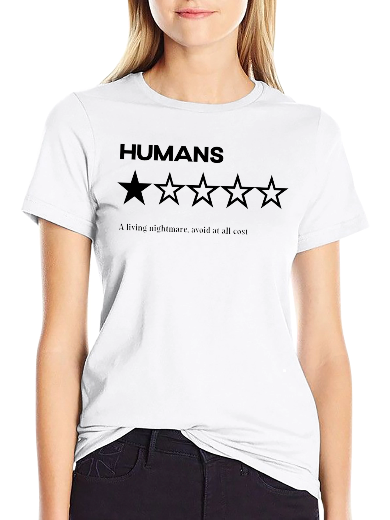 Humans One Star Rating Graphic T-Shirt