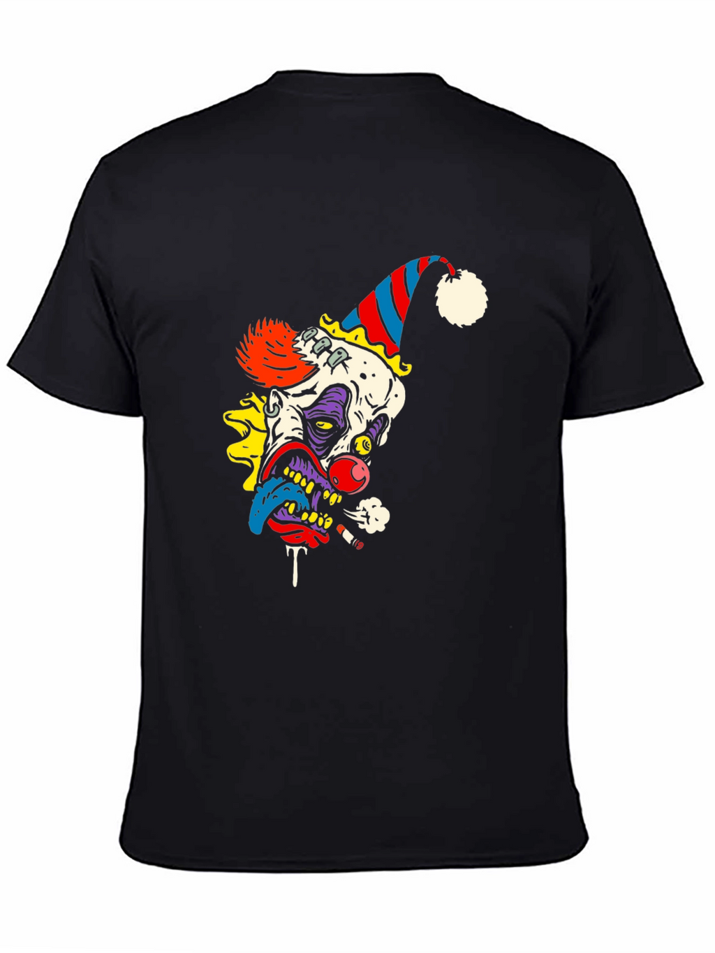 Creepy Clown Graphic Tee - Black Cotton Shirt