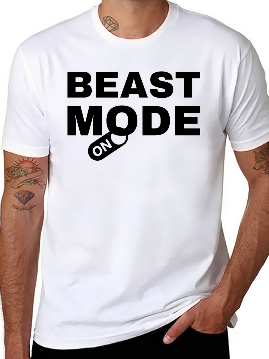 Beast Mode On T-Shirt - Black Graphic Tee