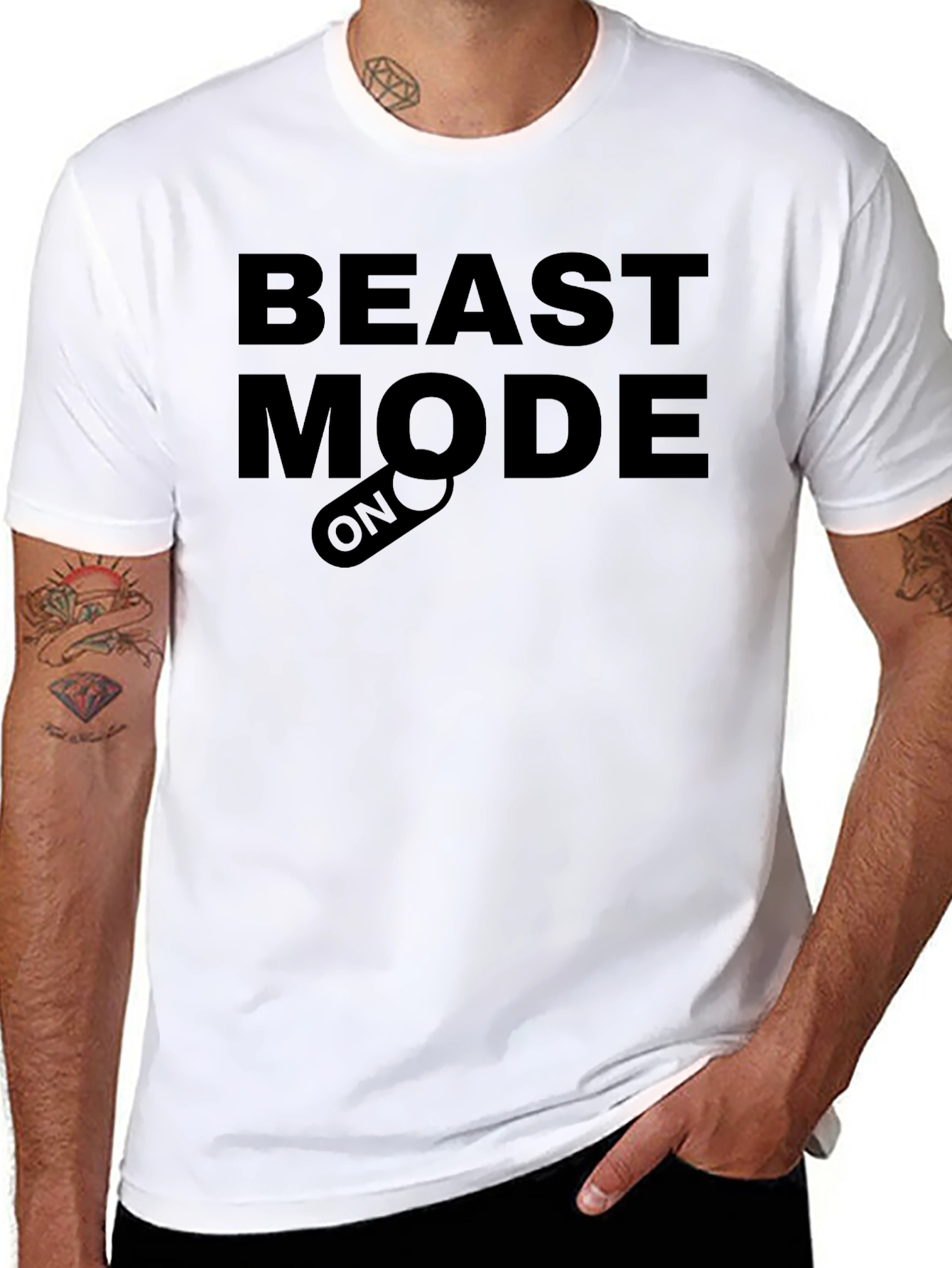 Beast Mode On T-Shirt - Black Graphic Tee