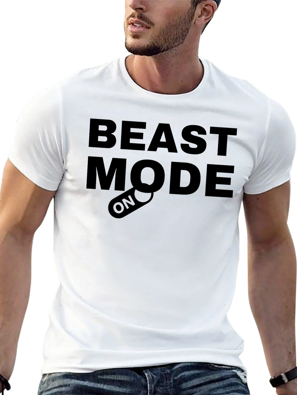 Beast Mode On T-Shirt - Black Graphic Tee