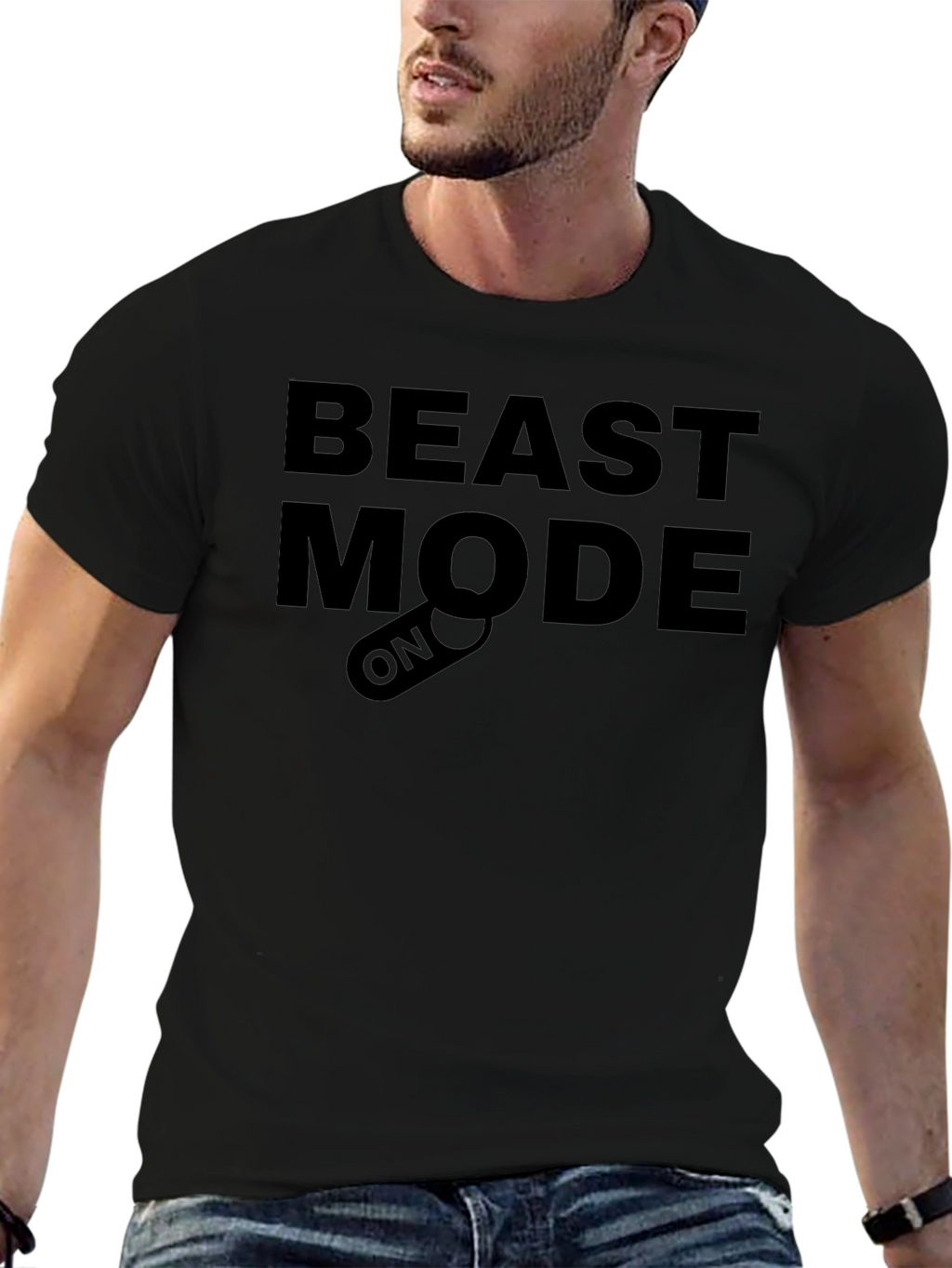 Beast Mode On T-Shirt - Black Graphic Tee