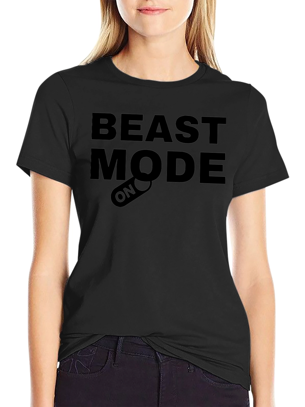 Beast Mode On T-Shirt - Black Graphic Tee