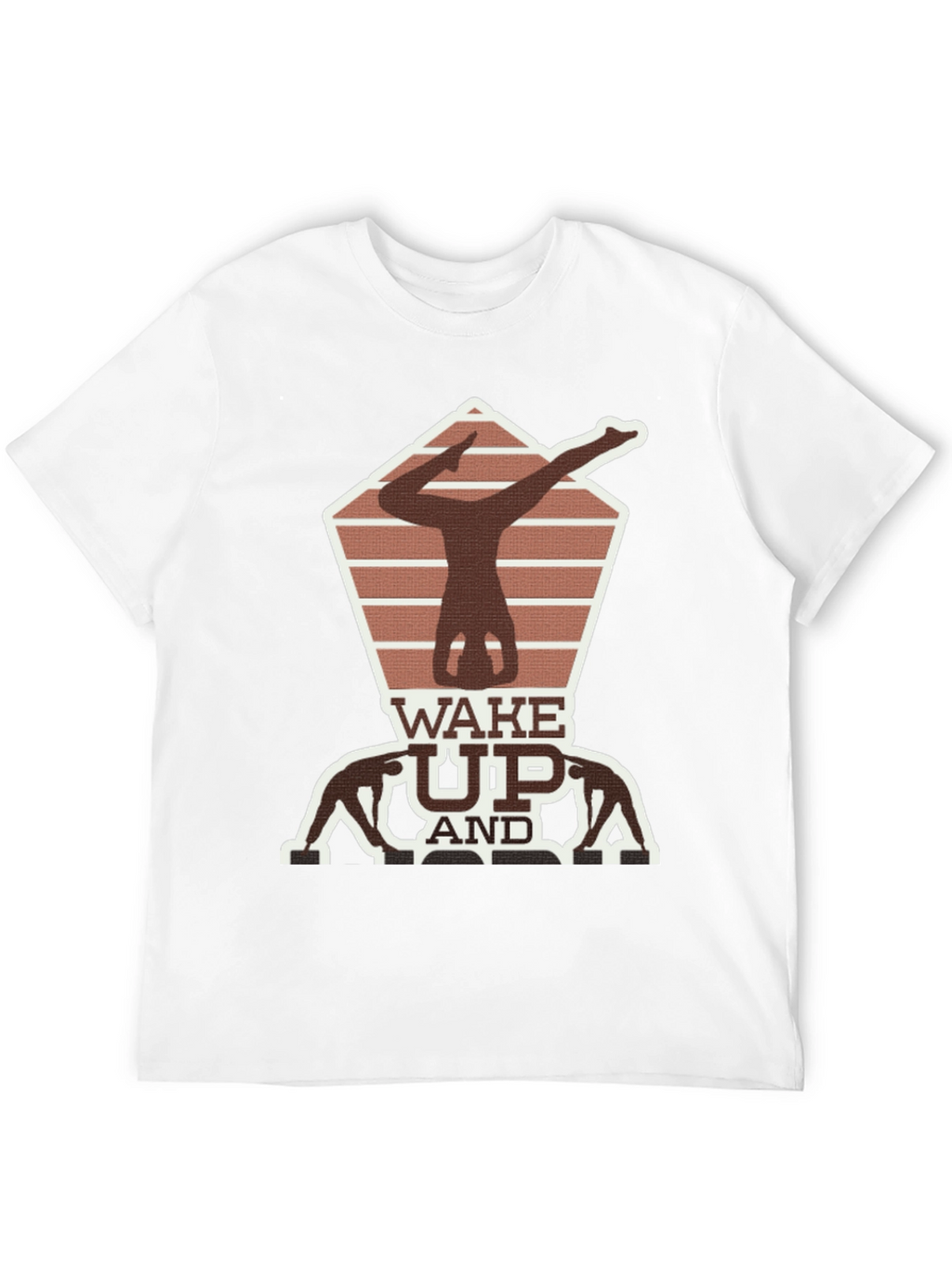 Wake Up Yoga Pose Graphic Tee
