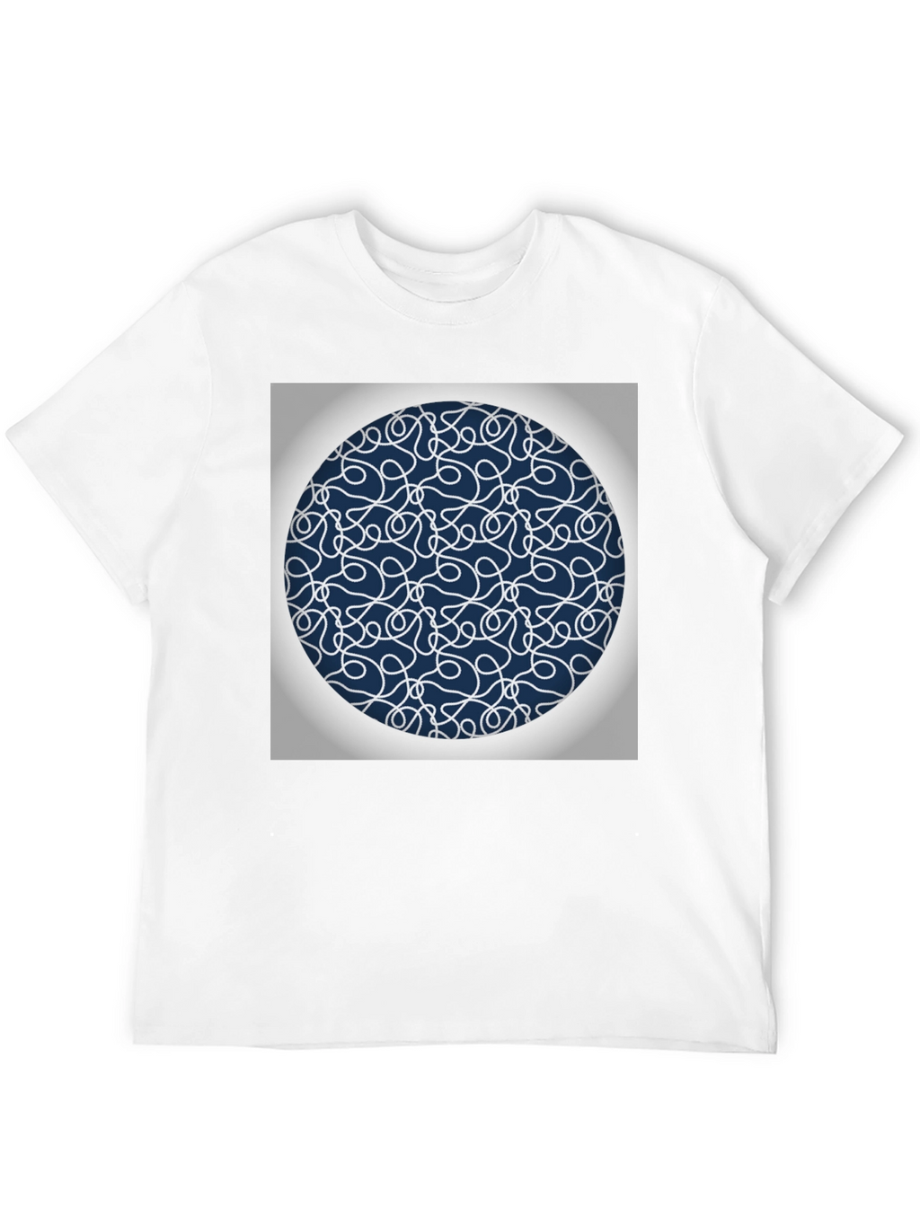 Abstract Circle Graphic Tee - Modern Casual Shirt