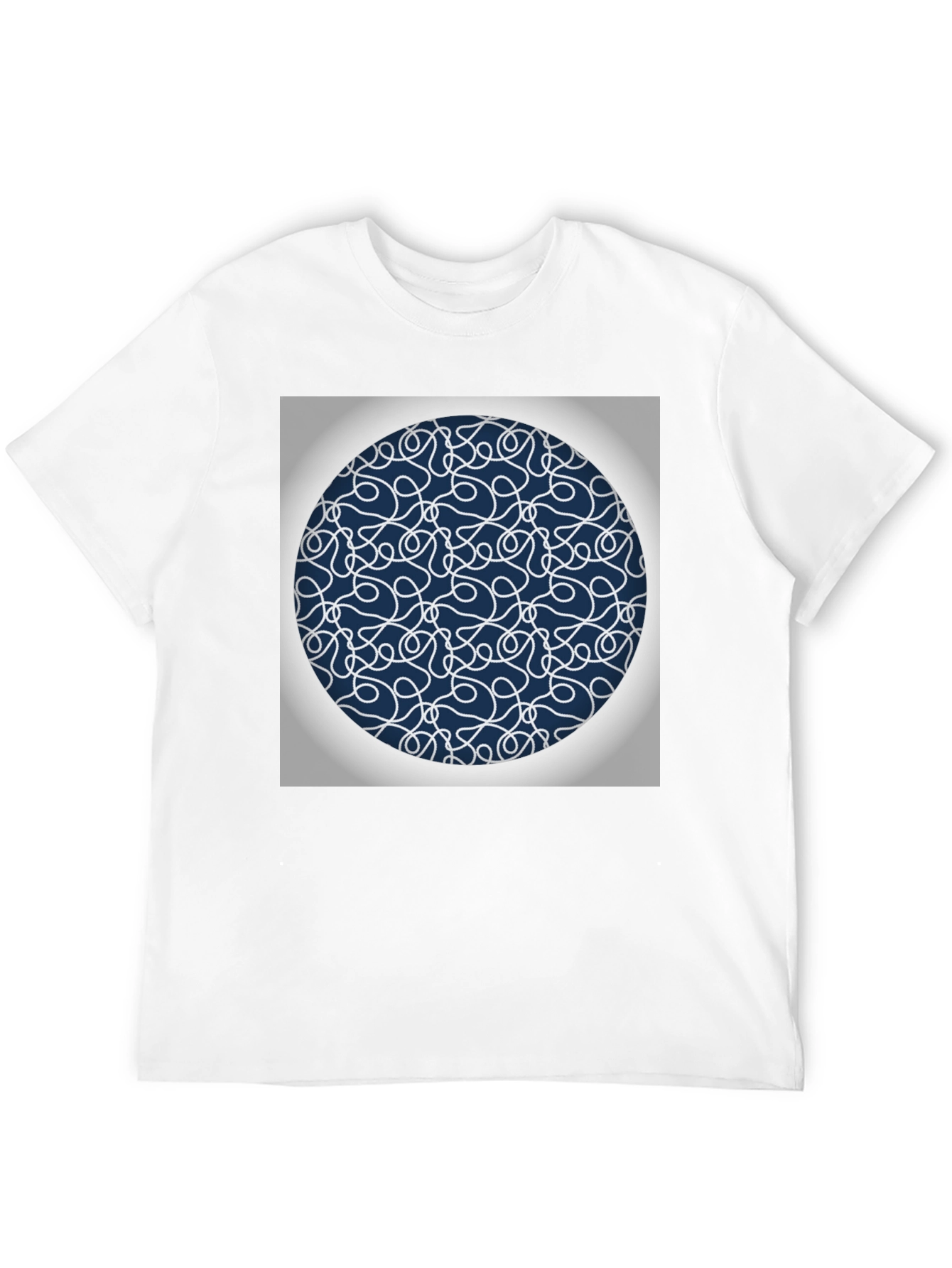 Abstract Circle Graphic Tee - Modern Casual Shirt