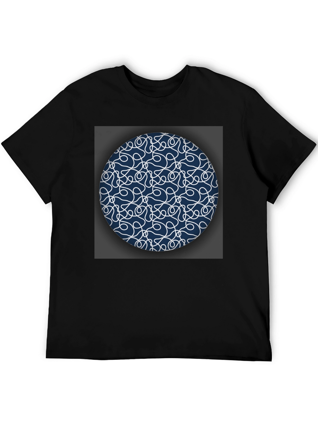Abstract Circle Graphic Tee - Modern Casual Shirt