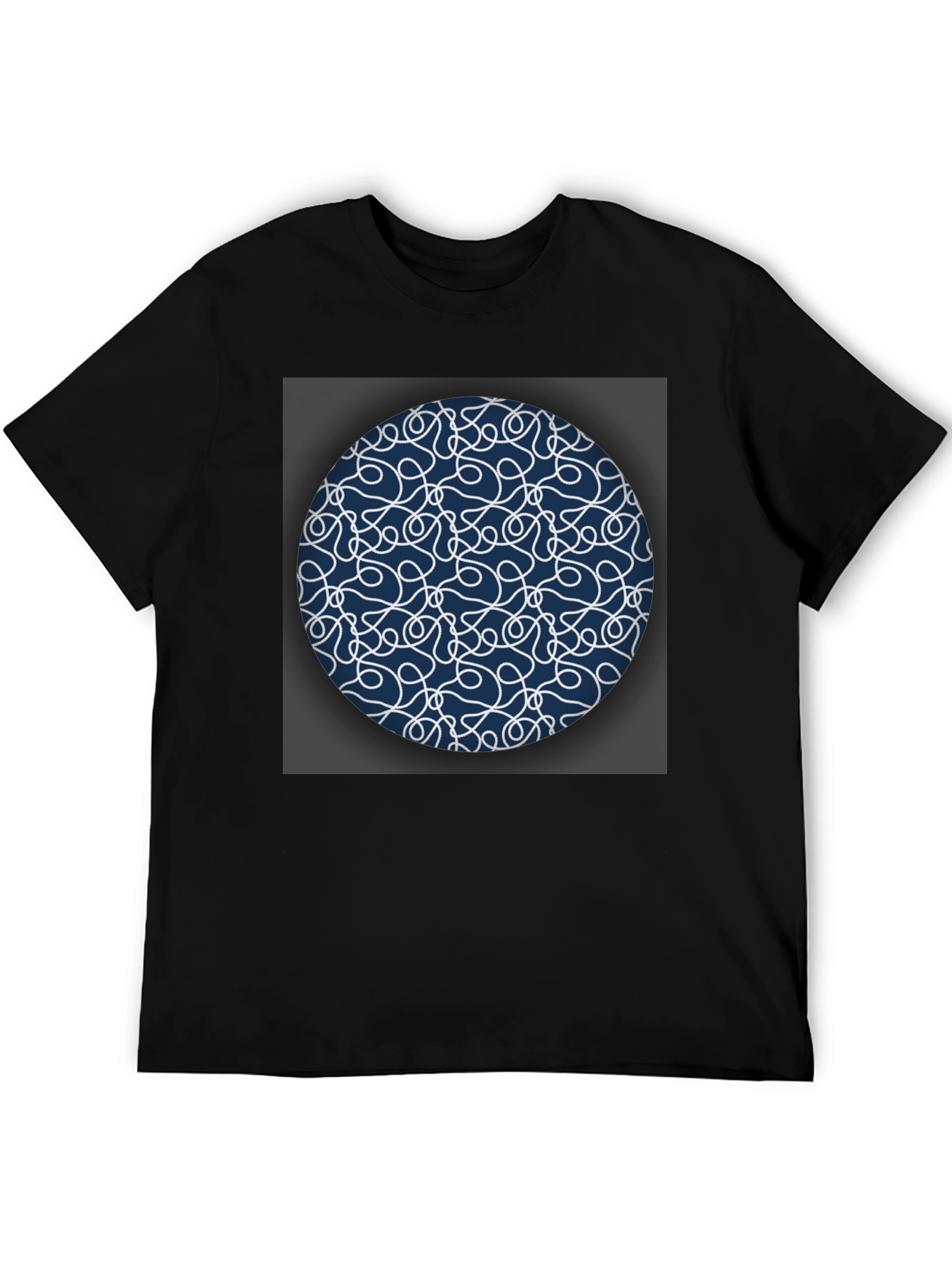 Abstract Circle Graphic Tee - Modern Casual Shirt