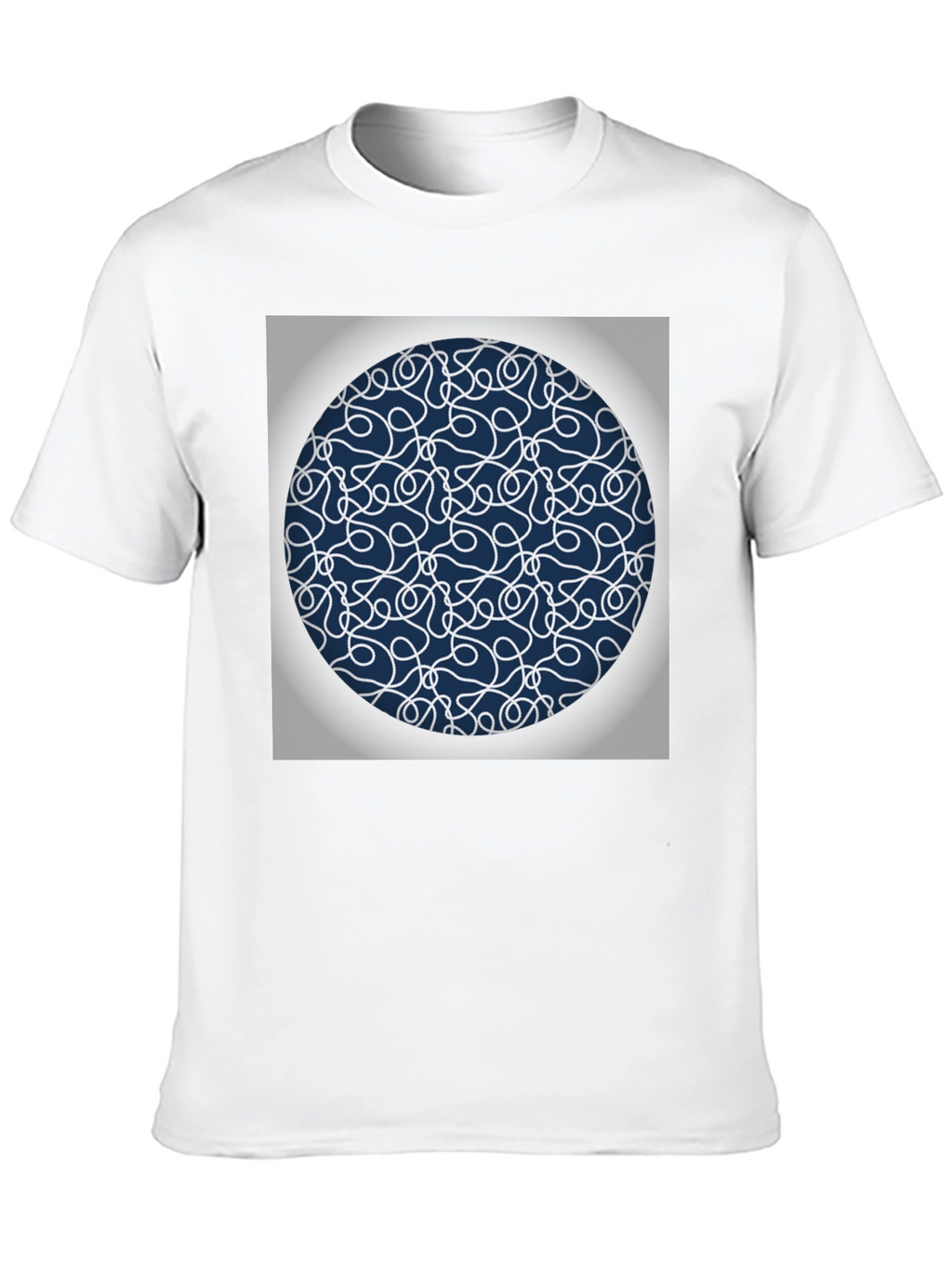 Abstract Circle Graphic Tee - Modern Casual Shirt