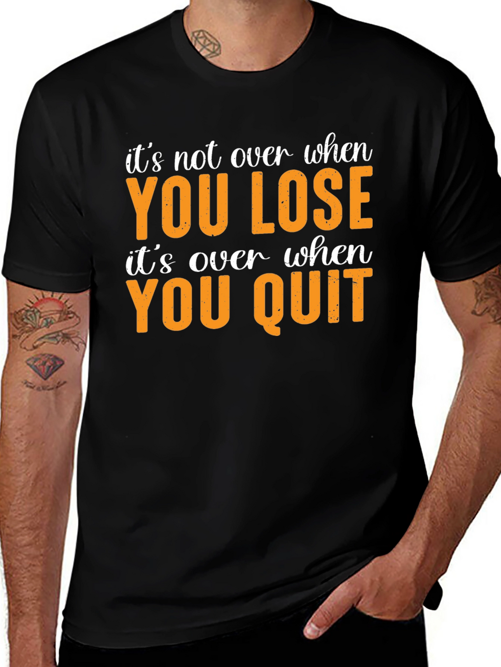 Motivational Graphic Tee - Never Quit